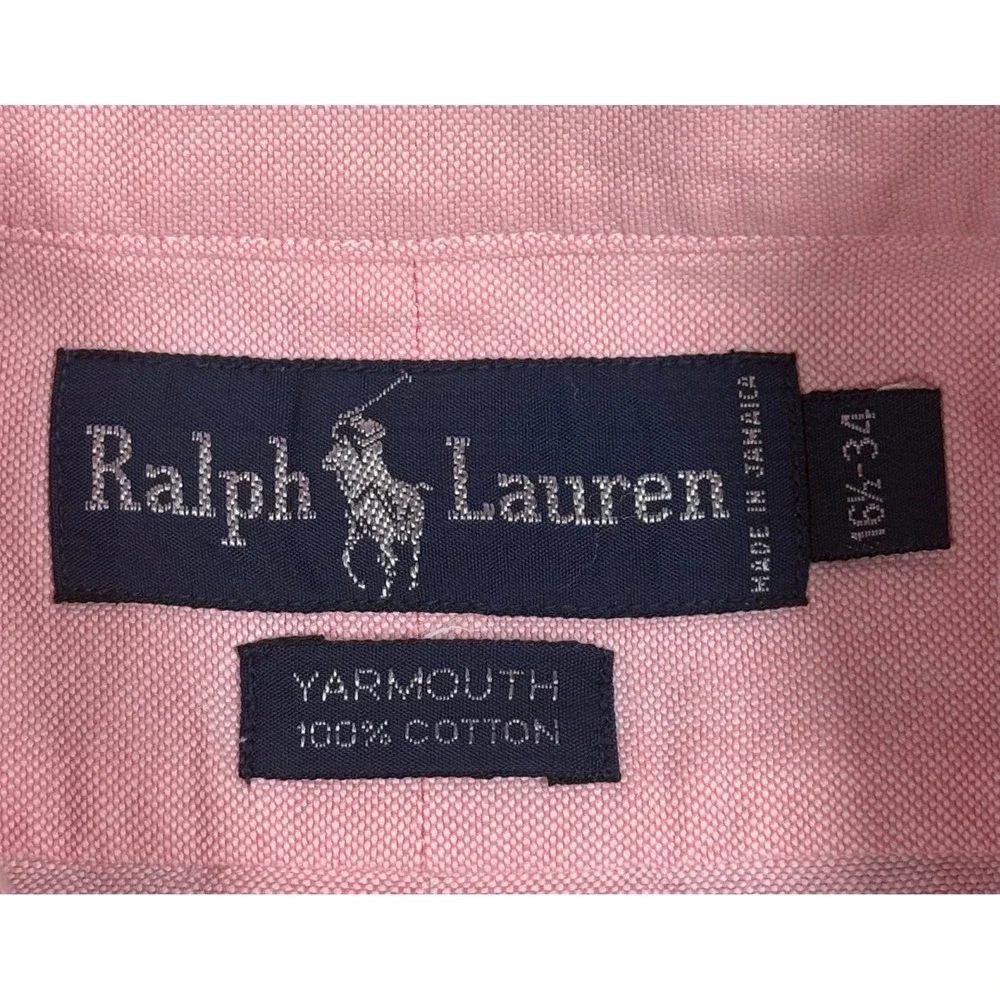 Ralph Lauren Men's Pink Oxford Button Down Shirt Classic Fit Size 15 1/2-34 - Picture 3 of 8